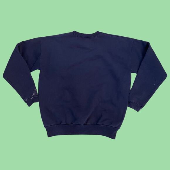 Hanes her way blue crewneck sweatshirt M - Picture 2 of 4